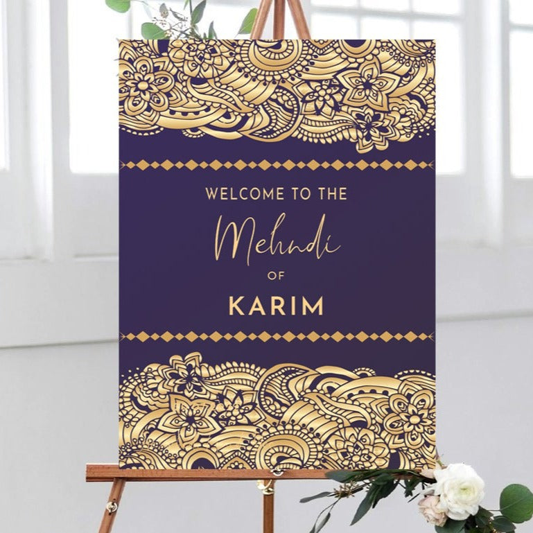 Vibrant Green Mehndi Welcome Sign – Seraphic Secrets