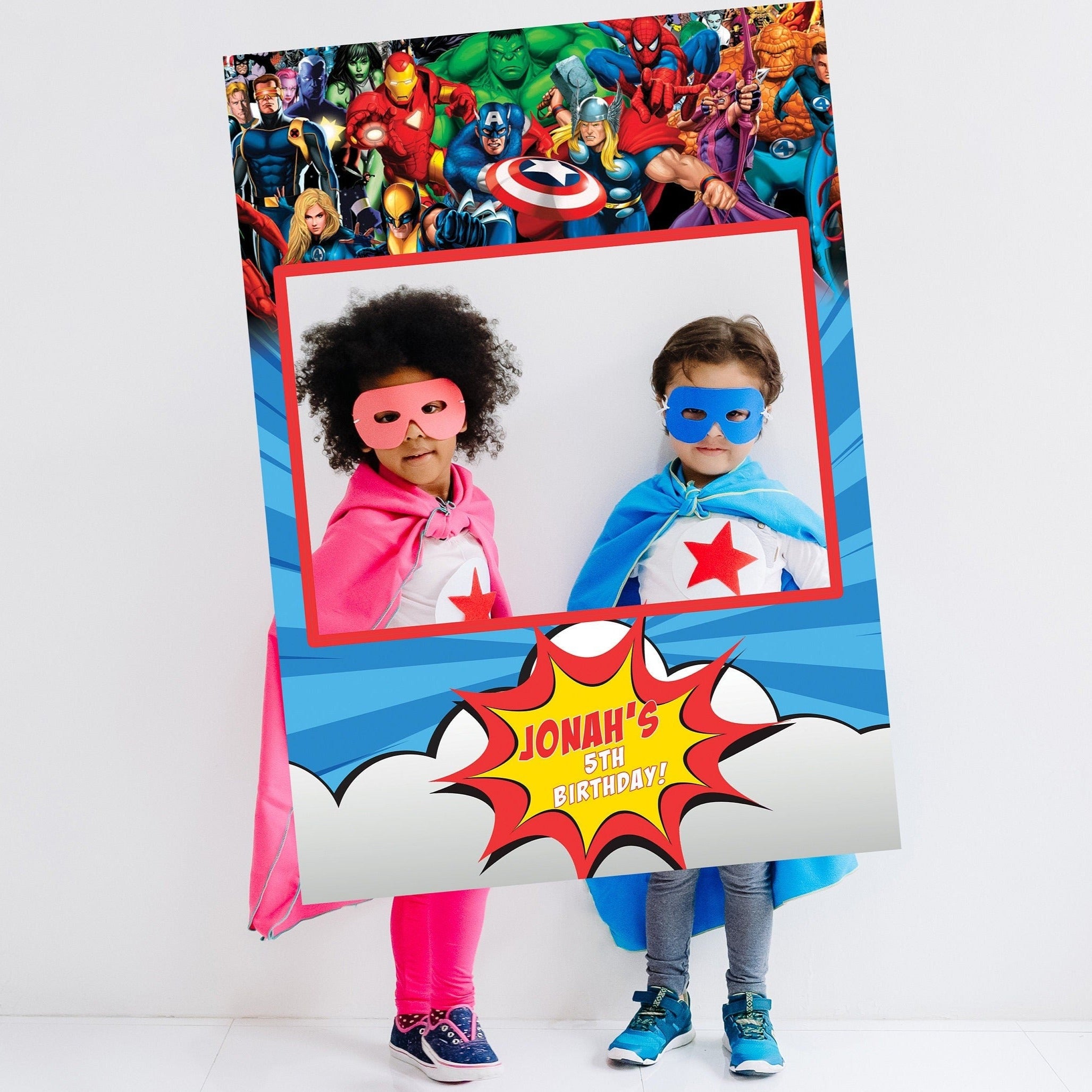 Superhero Birthday Selfie Frame – Smart Party Shop