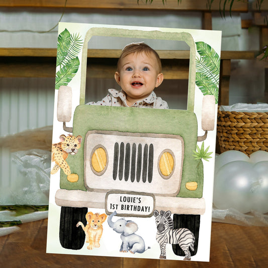 Wild One Jeep Safari Birthday Selfie Frame