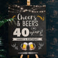 Cheers and Beers Birthday Party Welcome Sign