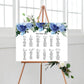 Navy & White Wedding Seating Plan Sign