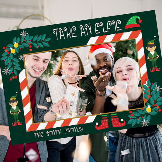 Take an Elfie Christmas Selfie Frame