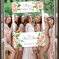 Peach Floral Hen Party Selfie Frame and Party Sig