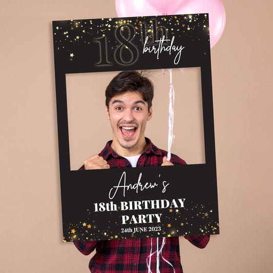 18th Birthday Party Selfie Frame and Party Sign