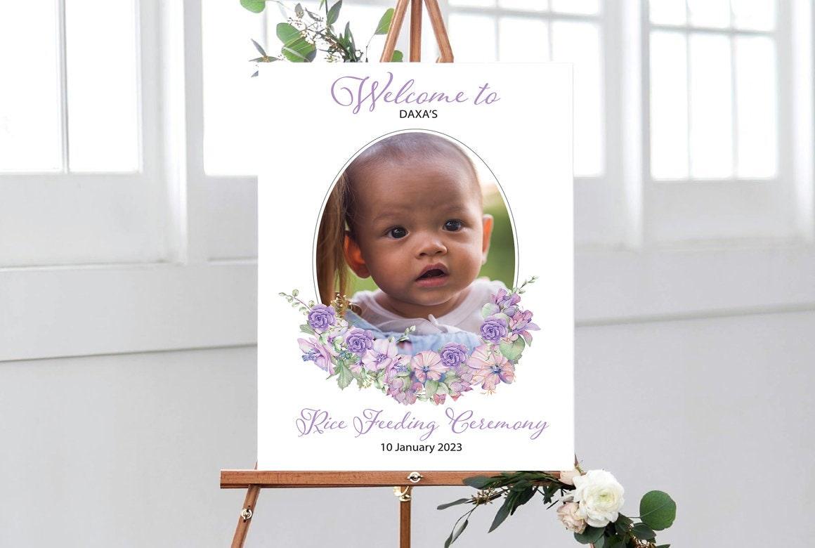 First Rice Ceremony Annaprashan Welcome Sign, Weaning Ceremony Sign - Smart Party Shop