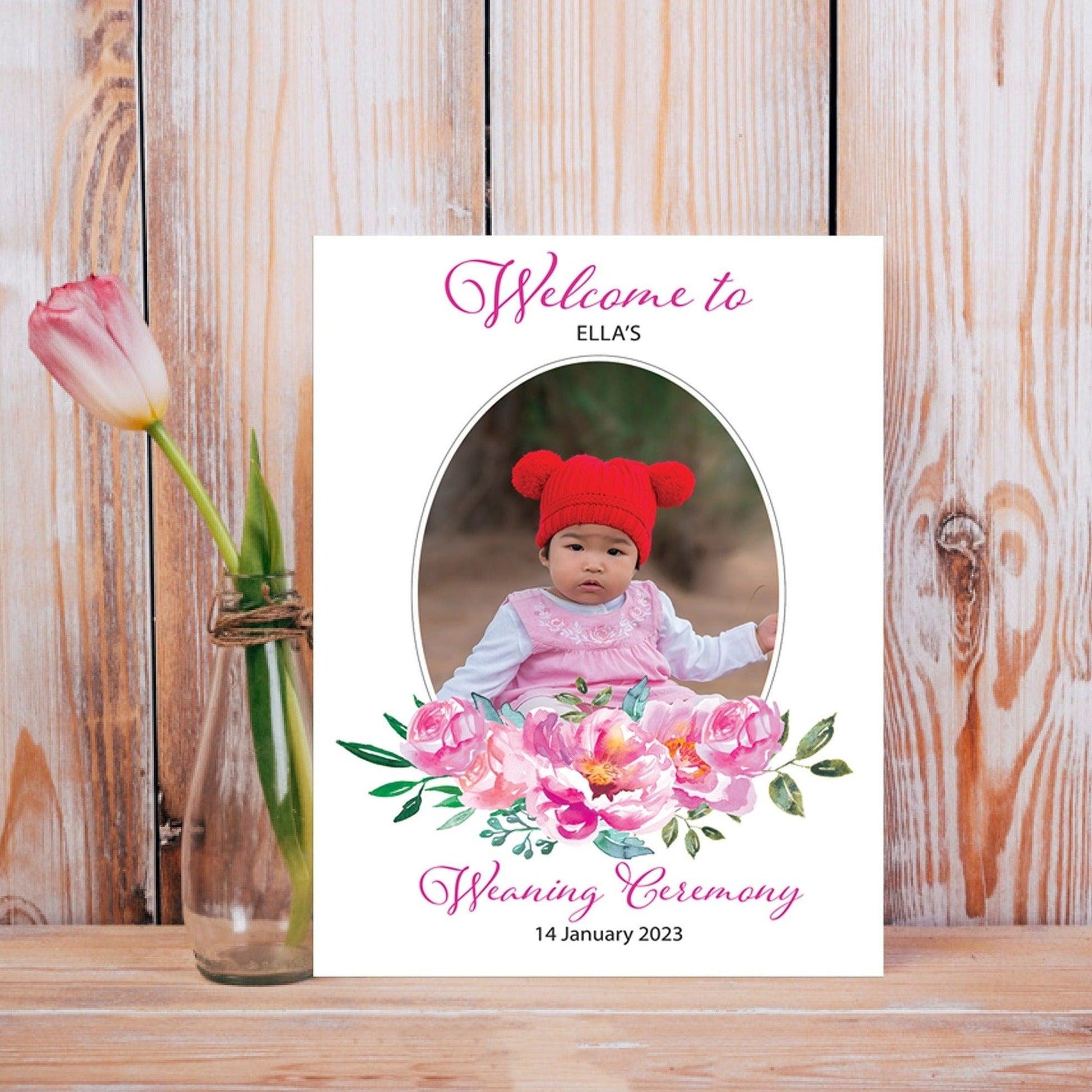 First Rice Ceremony Annaprashan Welcome Sign, Weaning Ceremony Sign ...