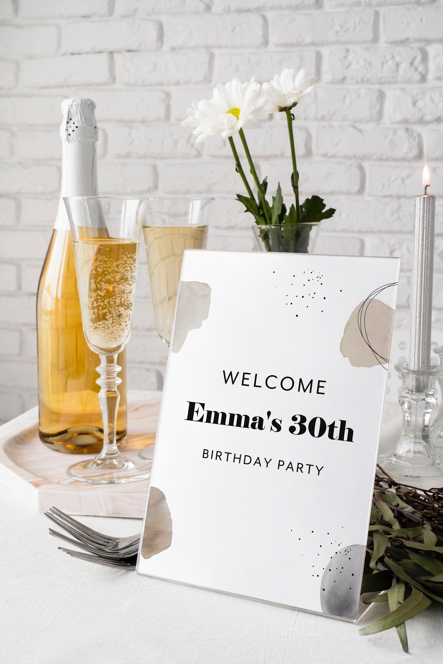 30th Birthday Selfie Frame and Party Sign