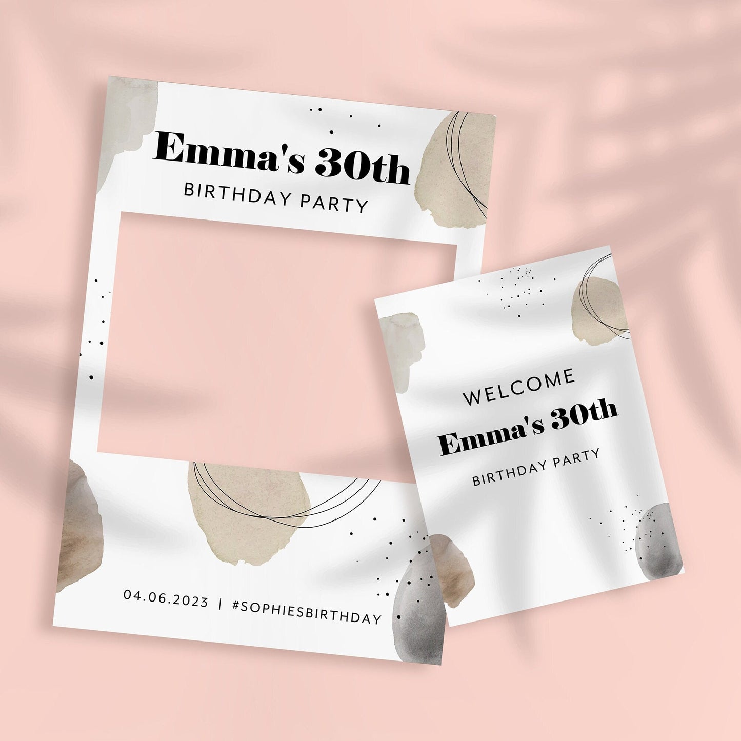 30th Birthday Selfie Frame and Party Sign