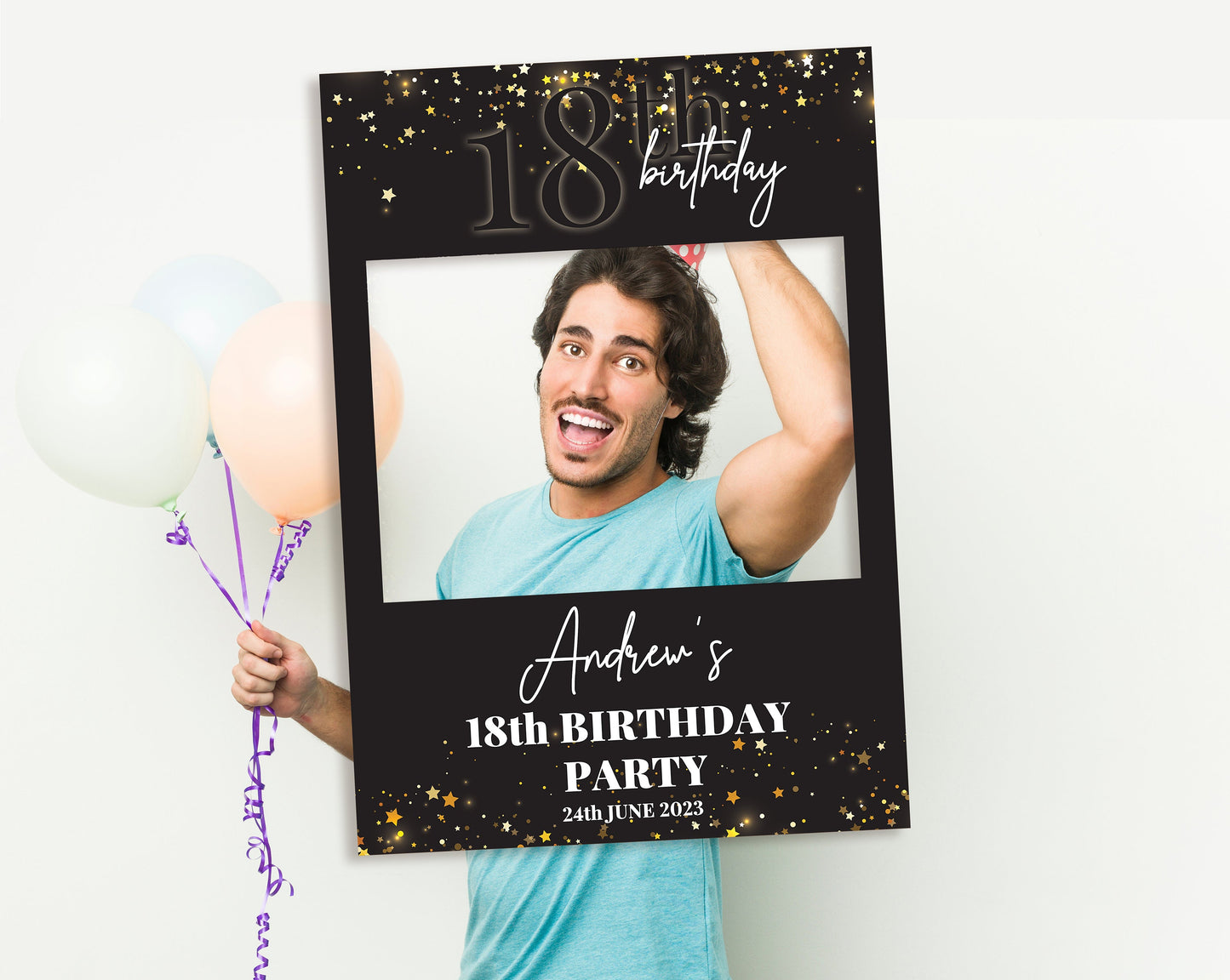 18th Birthday Party Selfie Frame and Party Sign