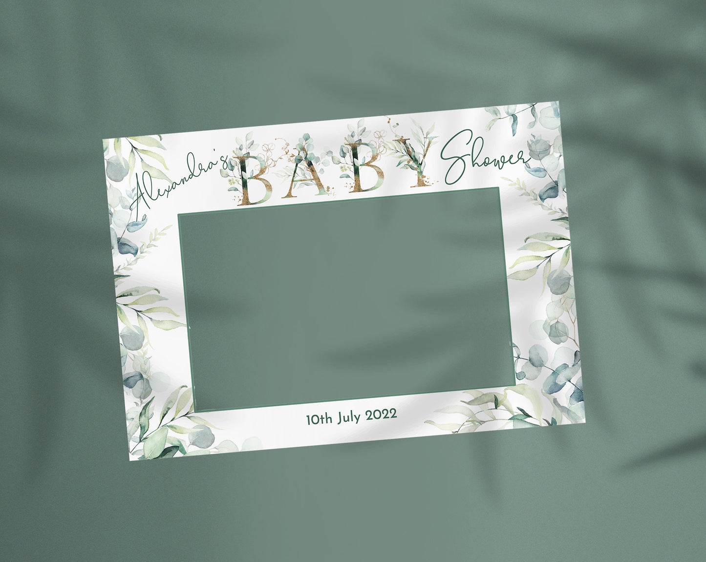 Eucalyptus Baby Shower Selfie Frame