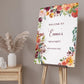 Rust Floral Hen Party Welcome Sign