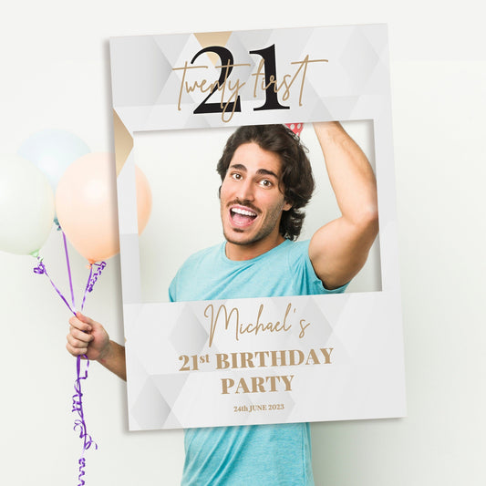 21st Birthday Selfie Frame and Party Sign