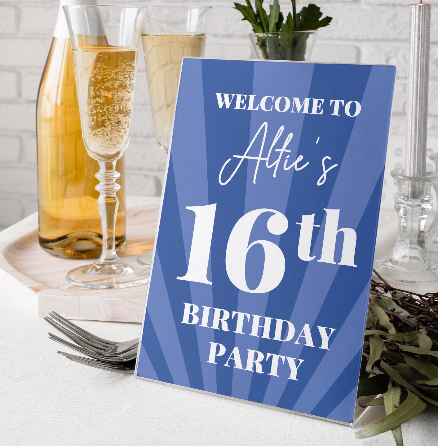 16th Birthday Party Selfie Frame and Party Sign