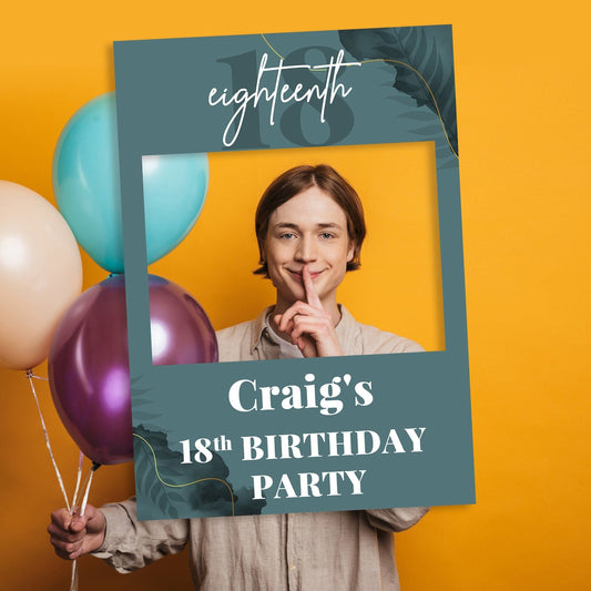 18th Birthday Party Selfie Frame and Welcome Sign