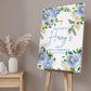 Blue Floral First Holy Communion Welcome Sign