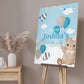 Blue Baby Boy 1st Birthday Welcome Party Sign