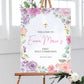 Pink Pastel 1st Holy Communion Welcome Sign