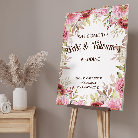 Indian or Muslim Wedding Welcome Sign