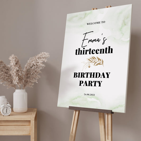 13th Birthday Party Welcome Sign