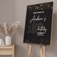 Black and Gold 18th Birthday Party Welcome Sign - Smart Party Shop