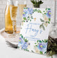 Blue Floral First Holy Communion Welcome Sign