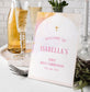 Pink and Gold Marble 1st Holy Communion Welcome Sign