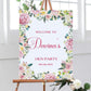 Pink Floral Hen Party Welcome Sign