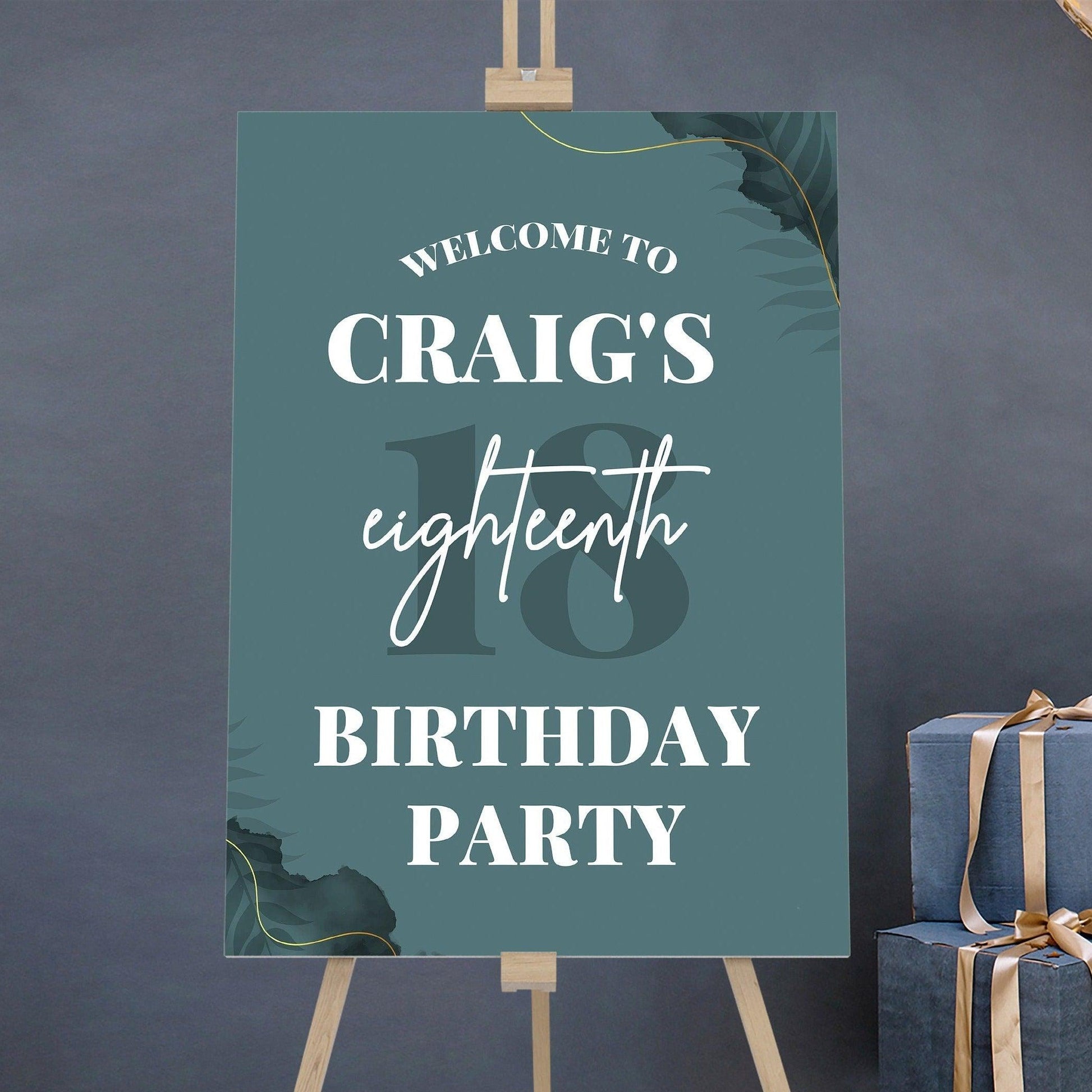 18th Birthday Party Welcome Sign - Smart Party Shop