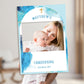 Blue Marble Christening Selfie Frame & Welcome Sign