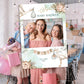 Stork and Flowers Baby Shower Party Selfie Frame and Party Sign