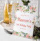 Peach Floral 70th Birthday Party Sign - Smart Party Shop