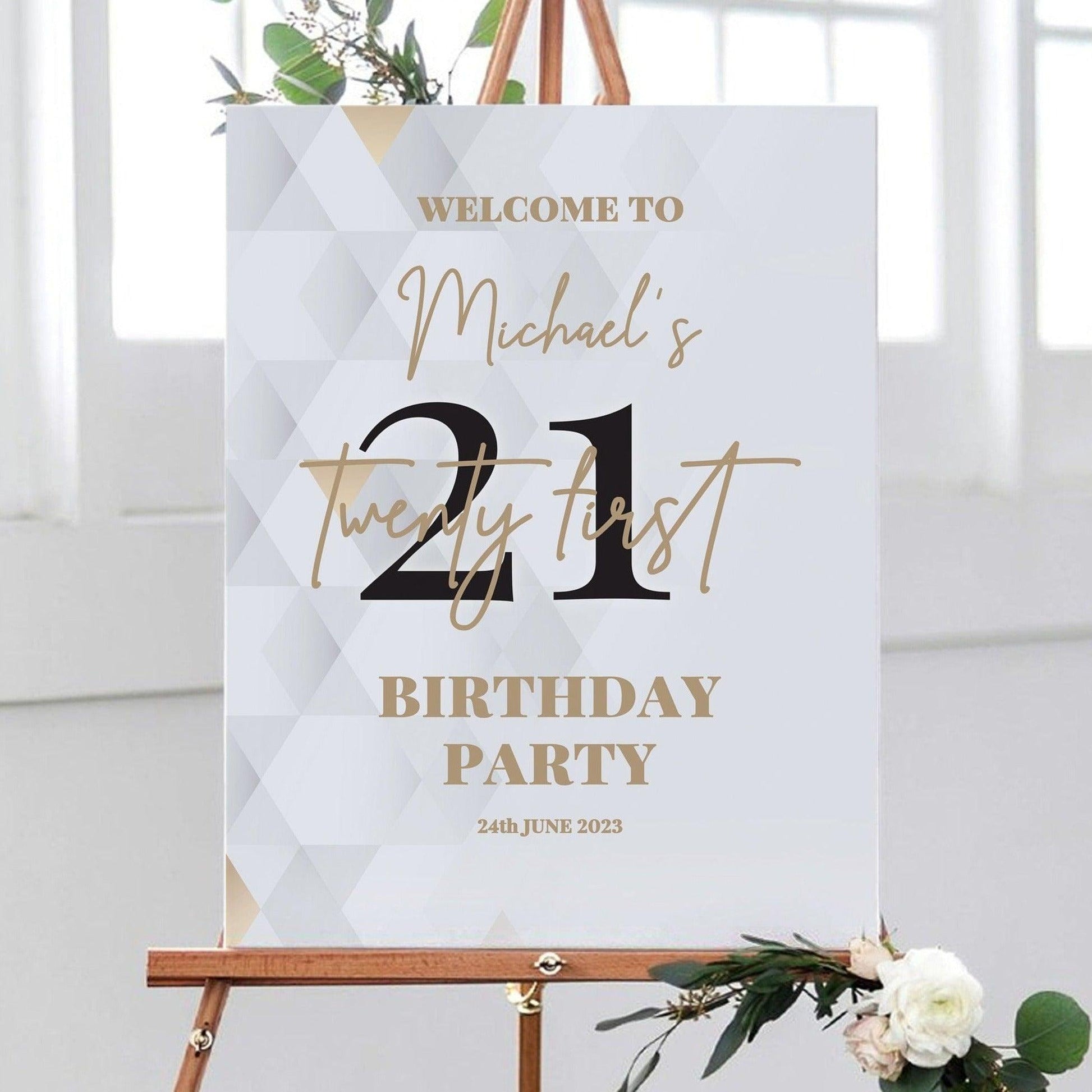 21st Birthday Party Welcome Sign - Smart Party Shop