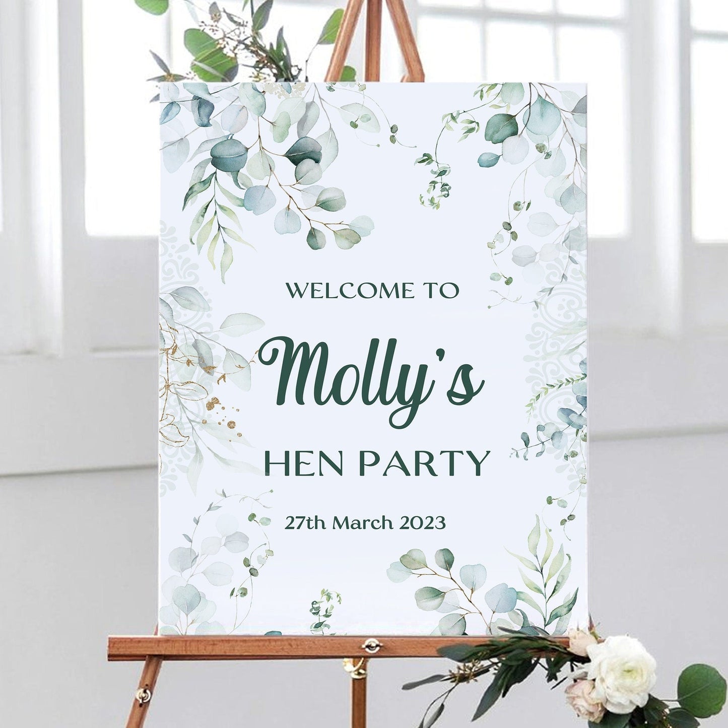 Eucalyptus Hen Party Welcome Sign