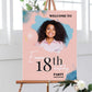 Personalised 18th Birthday Party Welcome Sign with Photo