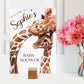 Mummy and Baby Giraffe Baby Shower Selfie Frame and Party Sign