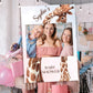 Mummy and Baby Giraffe Baby Shower Selfie Frame and Party Sign