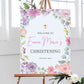 Pastel Pink Christening Welcome Sign