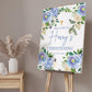 Blue Floral Christening Sign