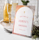 Orange Gold Marble Christening Welcome Sign