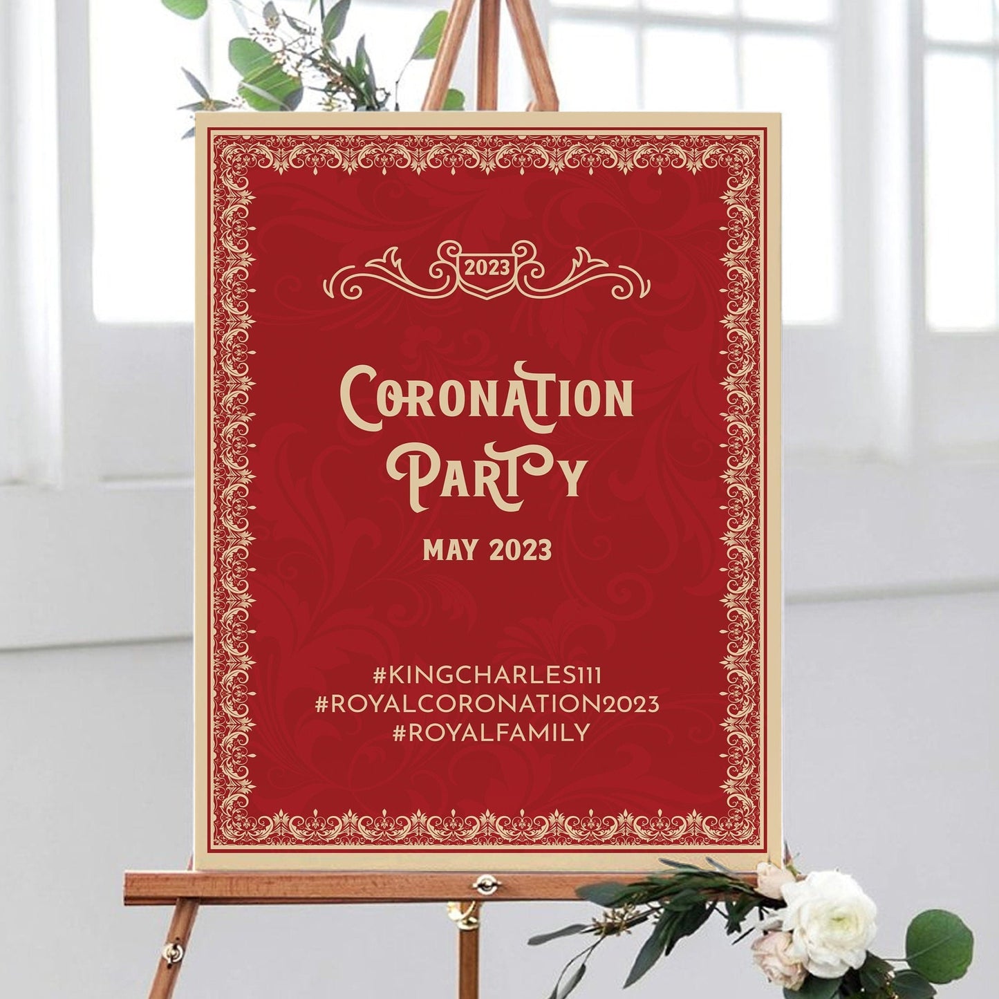 Royal Coronation Party Sign