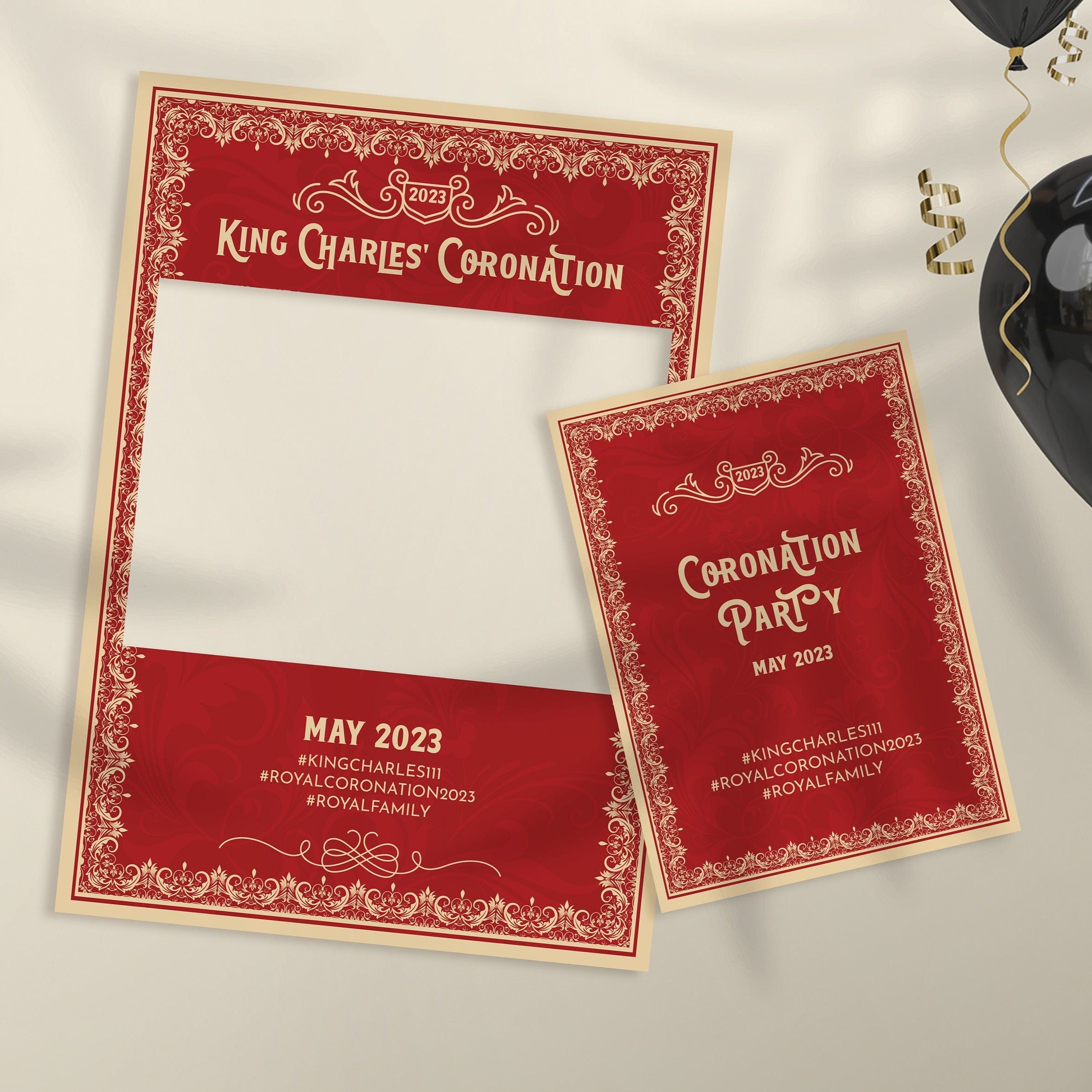 King Charles Coronation Selfie Frame – Smart Party Shop
