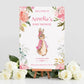 Pink Peter Rabbit Baby Shower Sign