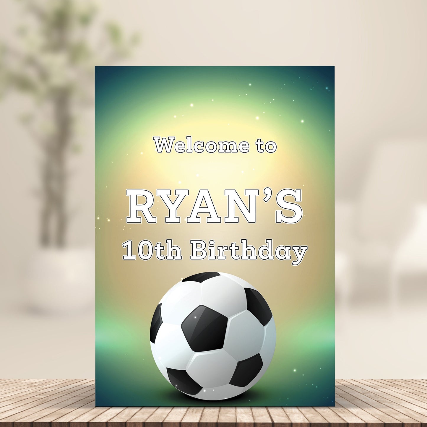 Football Birthday Party Welcome Sign