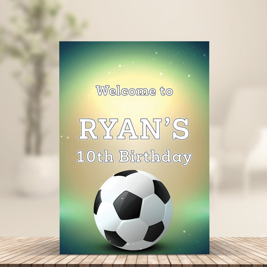 Football Birthday Party Welcome Sign