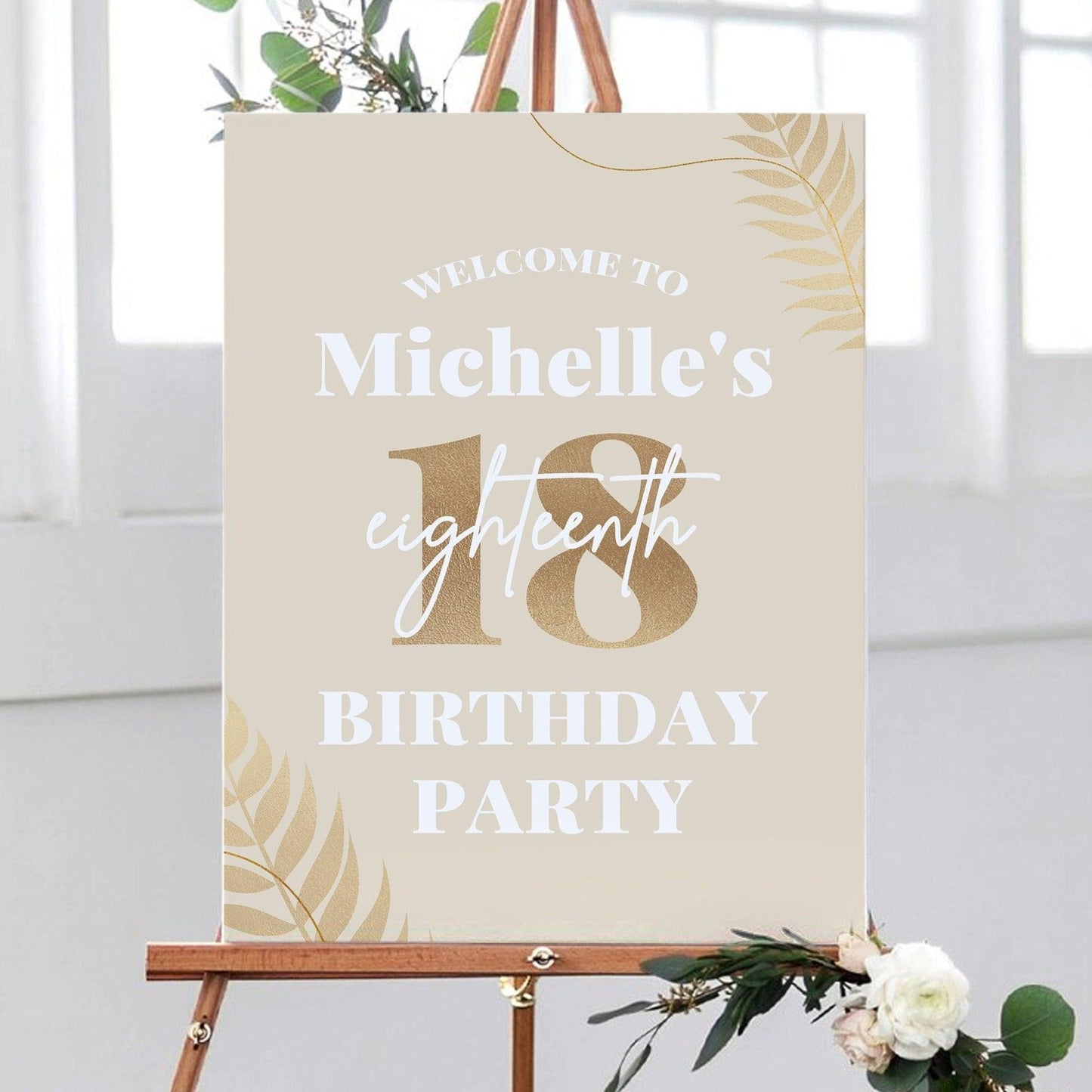 18th Birthday Party Welcome Sign - Smart Party Shop