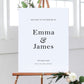 Modern White Wedding Sign