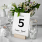 Minimalist Wedding Table Number Cards