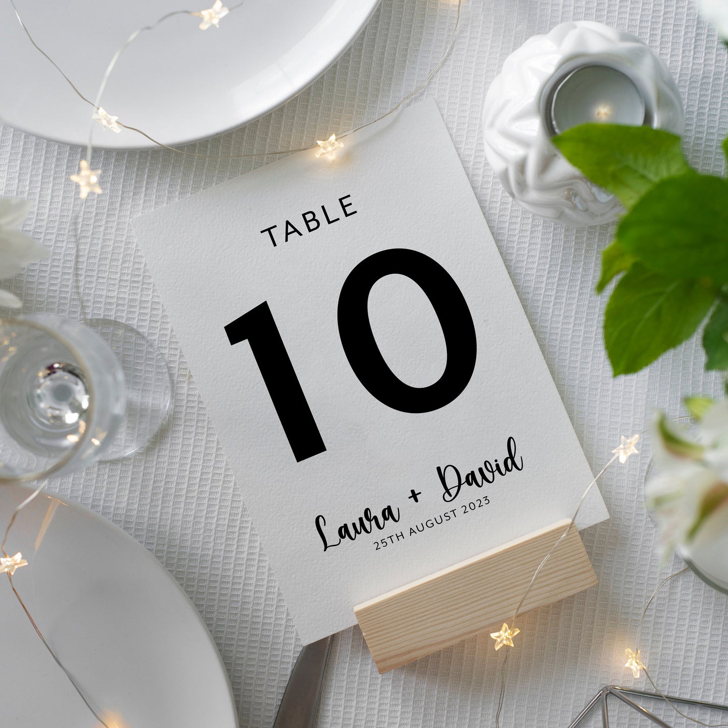 Minimalist Wedding Table Number Cards