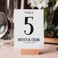 Bold Wedding Table Number Cards