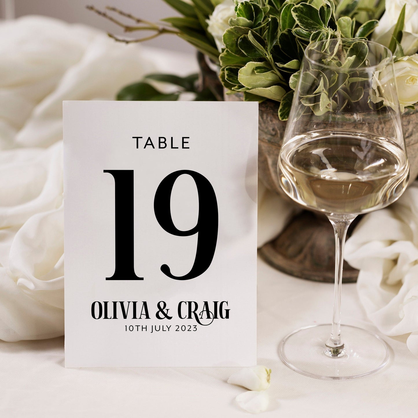 Bold Wedding Table Number Cards